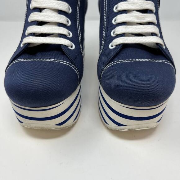 Miu Miu Shoes Women's Size 38.5 Platform Sneakers Authentic Designer Luxury Bold - Picture 12 of 16